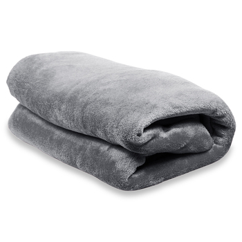 Плед флисовый SUPER SOFT COMFORT TRAVEL, серый
