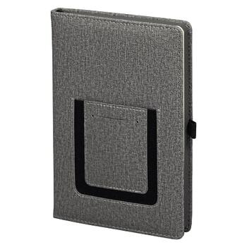 Ежедневник Smart Wallet Cambric A5, серый, недатированный, в твердой обложке с поролоном