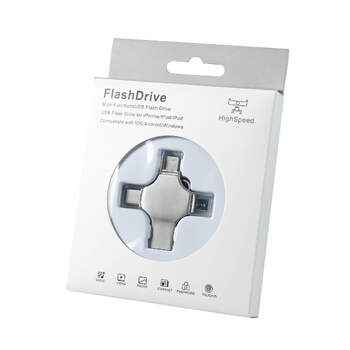 Флешка XENON 4в1 Серебристая 4444.06.64ГБ3.0