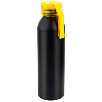 Бутылка для воды VIKING BLACK 650мл. Черная с желтой крышкой 6142.04