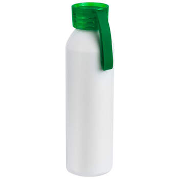 Бутылка для воды VIKING WHITE 650мл. Белая с зеленой крышкой 6143.02