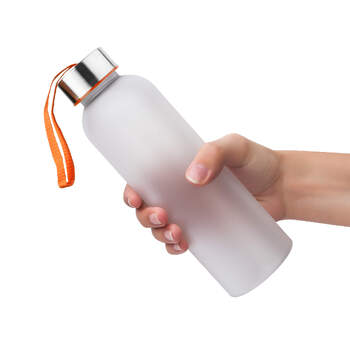 Бутылка для воды VERONA PET SOFT 550мл Белая с оранжевым 6262.07.05