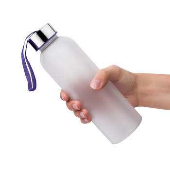 Бутылка для воды VERONA PET SOFT 550мл Белая с фиолетовым 6262.07.11