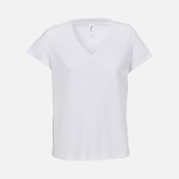 Футболка женская Regent Women с V-образным вырезом, белая, размер XS