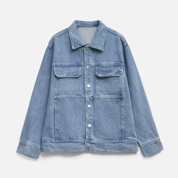 Куртка джинсовая O2, голубая, размер 3XL/4XL