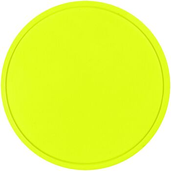 Лейбл из ПВХ Dzeta Round, L, желтый неон