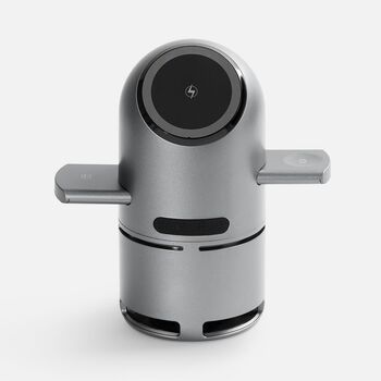 Bluetooth-колонка с беспроводной зарядкой Droid, серая