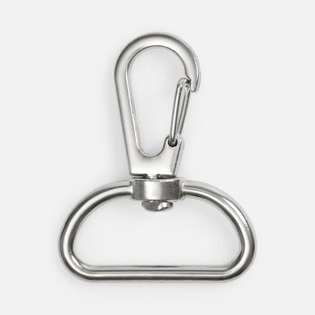 Застежка-карабин Snap Hook, L, серебристая (хром)