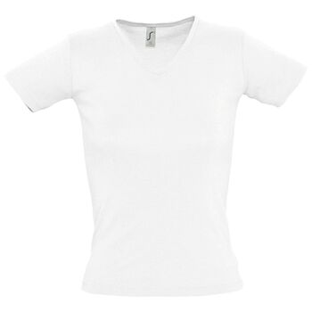Футболка женская Lady 220 с V-обр. вырезом, белая, размер L