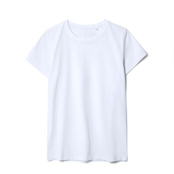 Футболка женская T-bolka Stretch Lady, белая (холодный оттенок), размер S