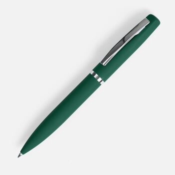Ручка шариковая Bolt Soft Touch, зеленая