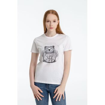 Футболка женская Bear, белая, размер M