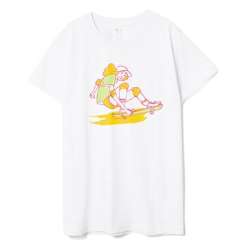 Футболка детская Skateboard, белая, 6 лет