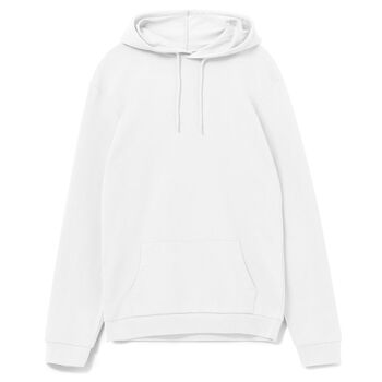 Толстовка с капюшоном унисекс Hoodie, белая, размер S