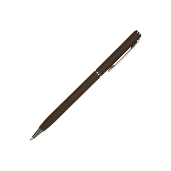 Ручка шариковая автоматическая BrunoVisconti® "PALERMO" цвет корпуса коричневый, soft-touch, 0.7 мм