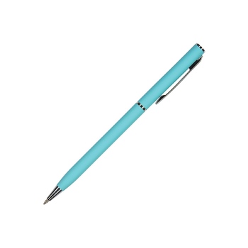 Ручка шариковая автоматическая BrunoVisconti® "PALERMO" цвет корпуса бирюзовый, soft-touch, 0.7 мм