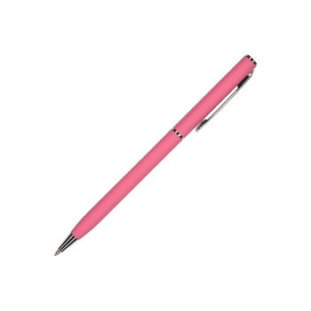 Ручка шариковая автоматическая BrunoVisconti® "PALERMO" цвет корпуса красный коралловый, soft-touch, 0.7 мм