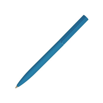 Шариковая металлическая ручка "Minimalist" софт-тач, морская волна
