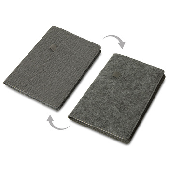 Двустороннее портфолио из рпет-фетра и искусственной кожи "Felt", серый