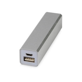Портативное зарядное устройство "Брадуэлл", 2200 mAh, серебристый
