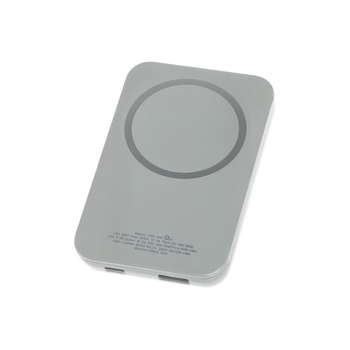 Магнитный беспроводной внешний аккумулятор "MagnetIQ", 5000 mah, 10 W, серый Cool gray 7C