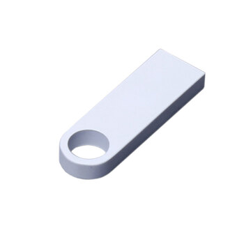 USB 2.0-флешка на 4 Гб с мини чипом и круглым отверстием, белый