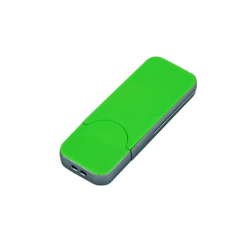 USB-флешка на 128 Гб в стиле I-phone, прямоугольнй формы, зеленый