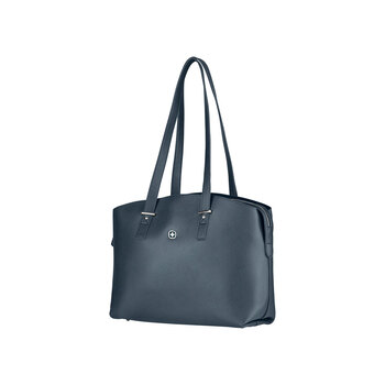 Сумка женская WENGER RosaElli с карманом для ноутбука 14", синяя, полиэстер, 37 x29x19 см