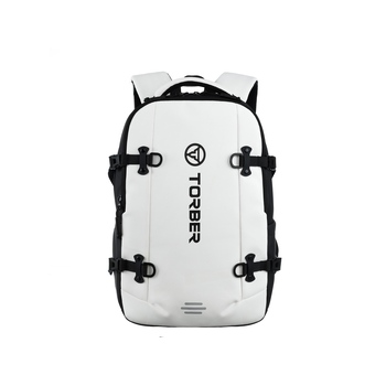 Рюкзак спортивный TORBER ЭКСТРИМ 18", белый/чёрный, 31 х 12 х 46 см, 17л