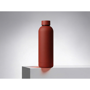 Вакуумная термобутылка "Cask" Waterline, soft touch, 500 мл, красный
