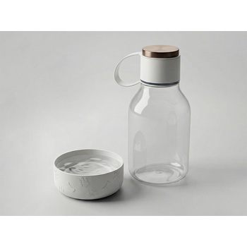 Бутылка для воды 2-в-1 «Dog Bowl Bottle» со съемной миской для питомцев, 1500 мл, белый