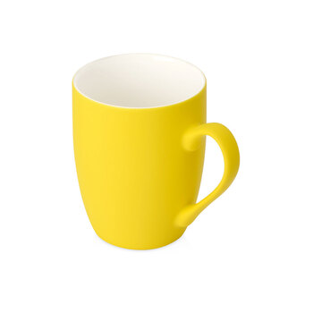 Кружка с покрытием soft-touch “Tulip Gum”, желтый (108C) (P)