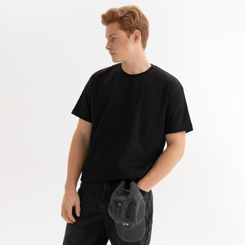 Футболка унисекс Крис (Kris), 150 гр., черная, размер L
