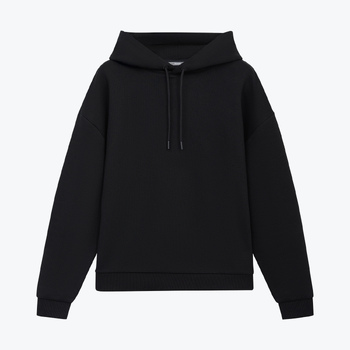 Худи релакс унисекс Баланс (Balance), с начесом, черный, размер 3XL/4XL