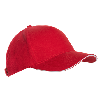 Бейсболка с кантом STAN 5 клиньев хлопок 280, 11K, Красный,  (14)  (56-58/ONE SIZE)