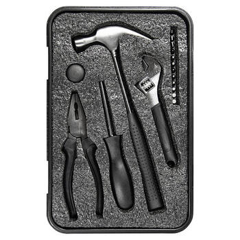 Набор инструментов Tools Baltimore черный 6 в 1 в пластиковом футляре