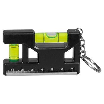 Брелок уровень Tools Pocket level, пластиковый, черный