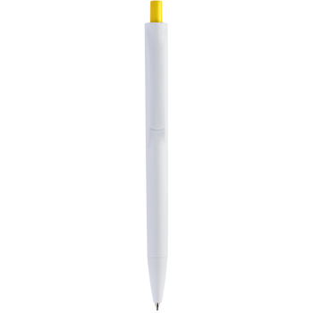 Ручка IGLA COLOR Белая с желтой кнопкой 1033.04