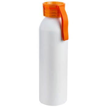 Бутылка для воды VIKING WHITE 650мл. Белая с оранжевой крышкой 6143.05