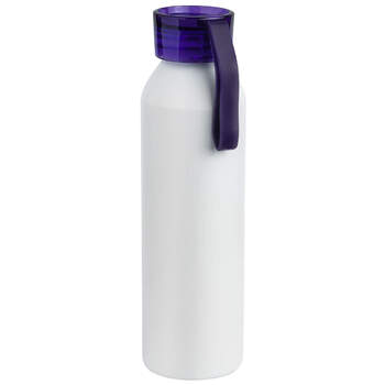 Бутылка для воды VIKING WHITE 650мл. Белая с фиолетовой крышкой 6143.11