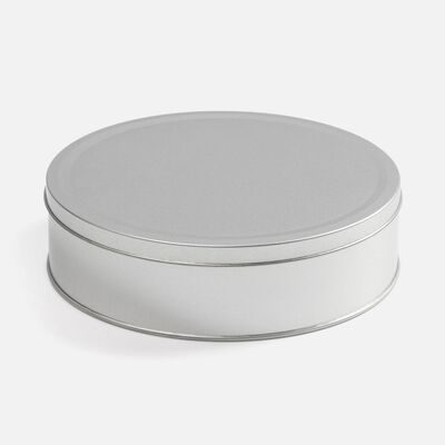 Коробка Pragmax L, круглая, серебристая