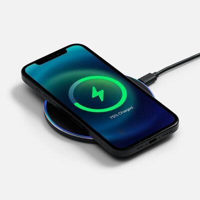Беспроводное зарядное устройство с подсветкой Lightcore, черное