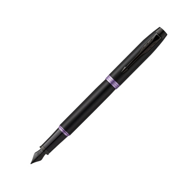 Перьевая ручка Parker IM Vibrant Rings Flame Amethyst Purple, стержень:F, цвет чернил: blue, в подарочной упаковке.
