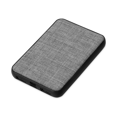 Портативное зарядное устройство из rPET "Reborn", 5000 mAh, серый