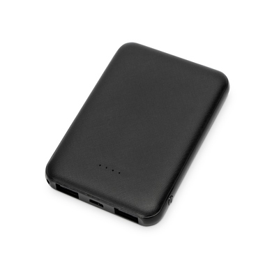 Портативное зарядное устройство"Grind", 5000 mAh, черный