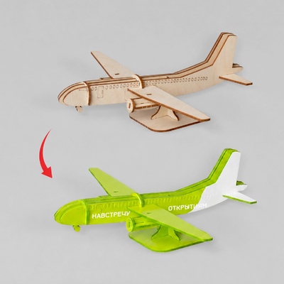 Деревянный 3d пазл "Самолет"