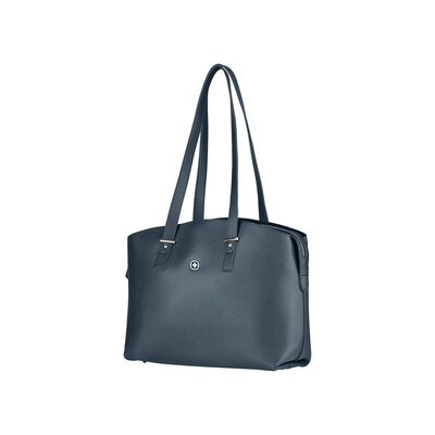 Сумка женская WENGER RosaElli с карманом для ноутбука 14", синяя, полиэстер, 37 x29x19 см
