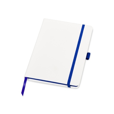 Блокнот "ColorNote White", твердая обложка A5, 80 листов, белый с синим
