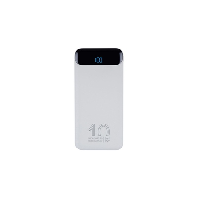 RIVACASE VA2540 (10 000mAh), QC/PD 20W внешний аккумулятор с дисплеем, белый 12/48