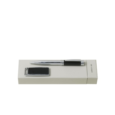 Подарочный набор: USB-флешка на 16 Гб, ручка шариковая. Cerruti 1881